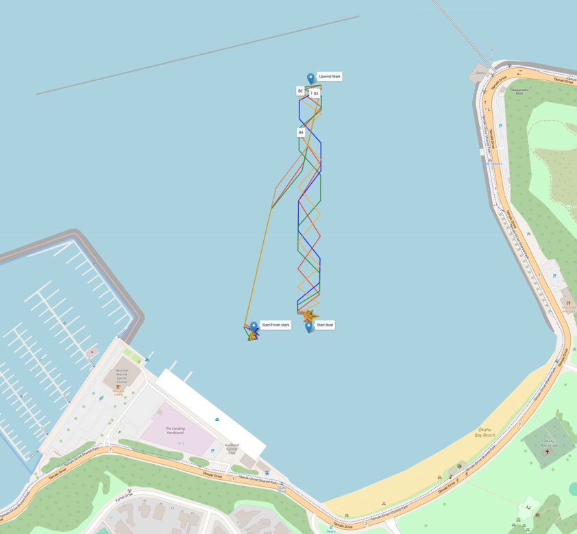 Single boat track on map